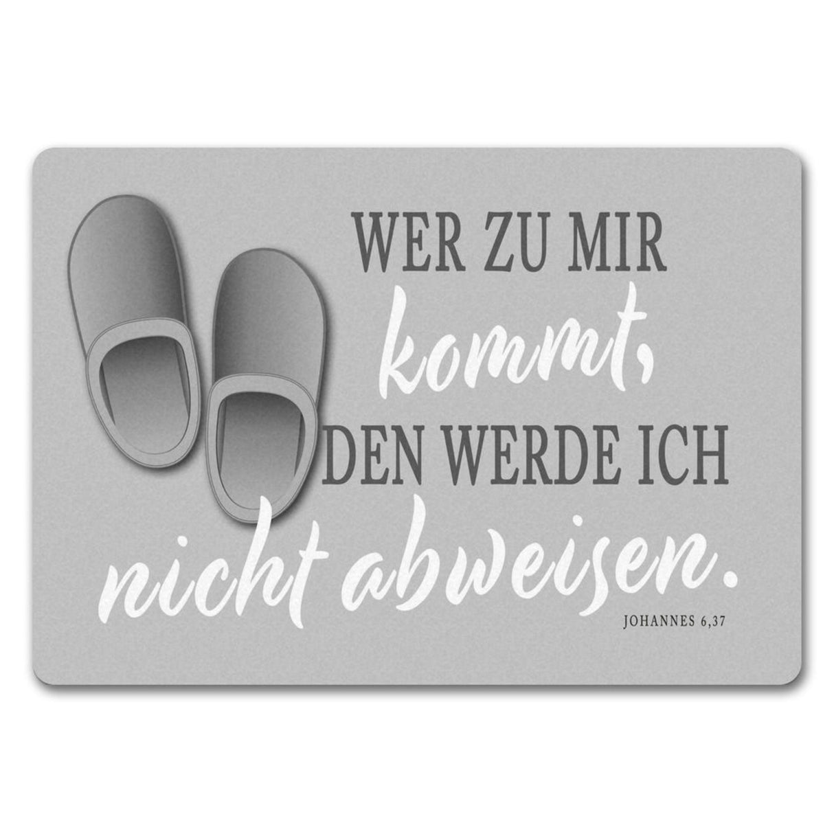 Fußmatte mit Bibelvers aus dem Johannes Evangelium