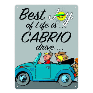 Best Joy of Life is Cabrio drive Metallschild