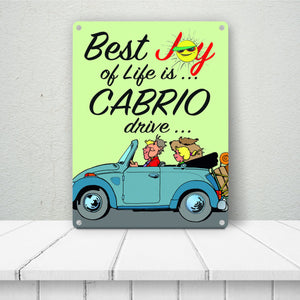 Best Joy of Life is Cabrio drive Metallschild