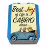 Best Joy of Life is Cabrio drive Parkscheibe in lila mit 2 Einkaufswagenchips