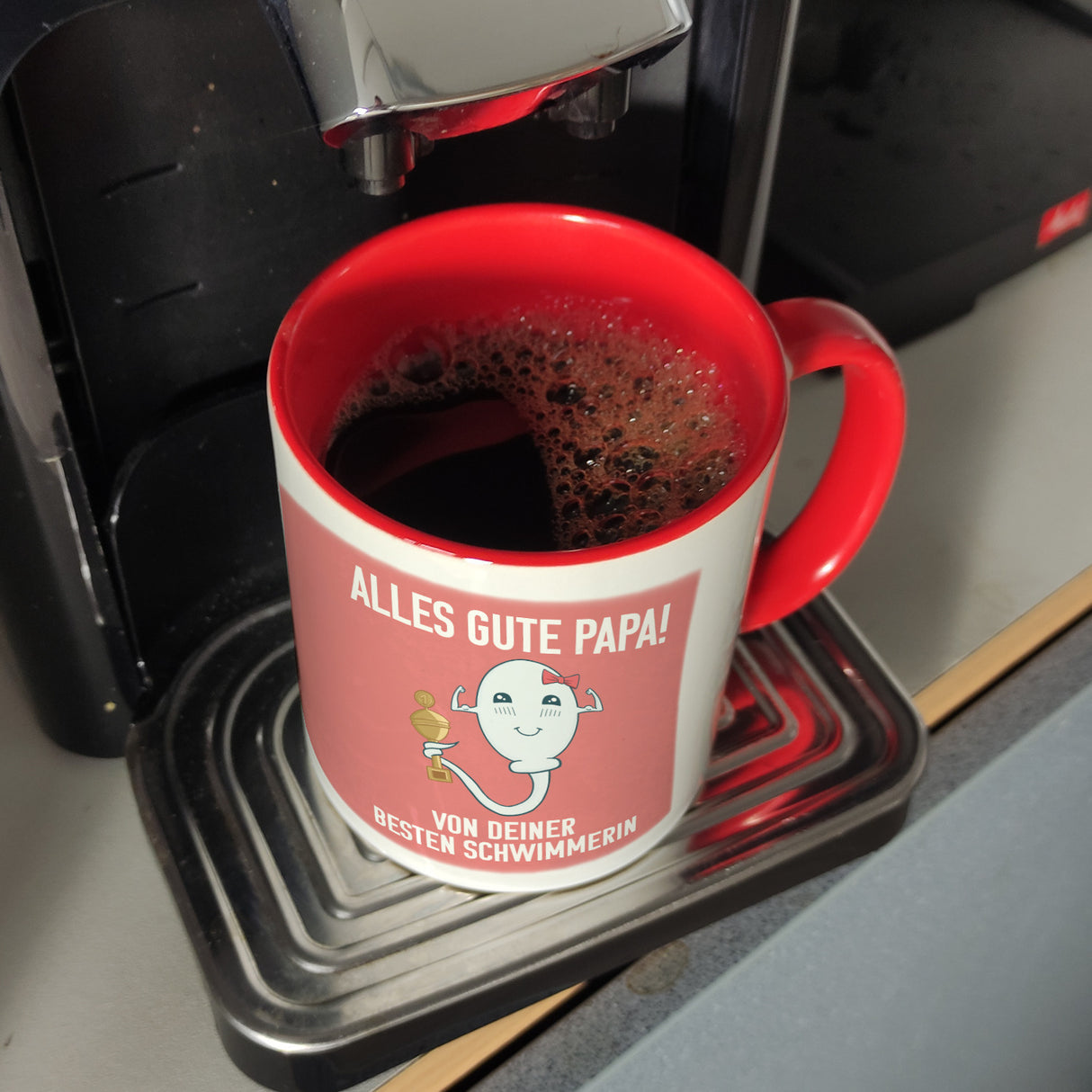 Alles gute Papa von deiner besten Schwimmerin Kaffeebecher zum Vatertag