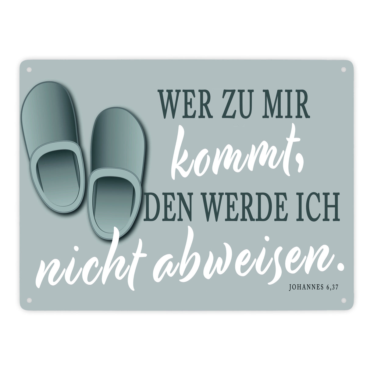 Bibelvers aus dem Johannes Evangelium Metallschild
