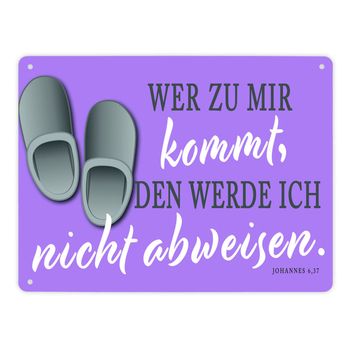 Bibelvers aus dem Johannes Evangelium Metallschild