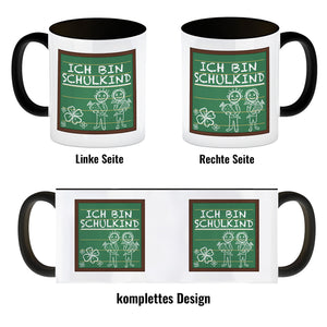 Ich bin Schulkind Kaffeebecher für die Einschulung im Tafellook