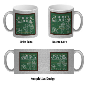 Ich bin Schulkind Kaffeebecher für die Einschulung im Tafellook