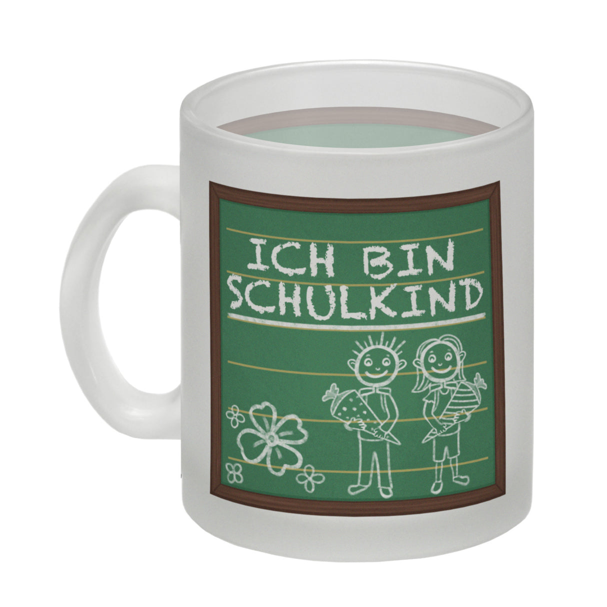 Ich bin Schulkind Kaffeebecher für die Einschulung im Tafellook