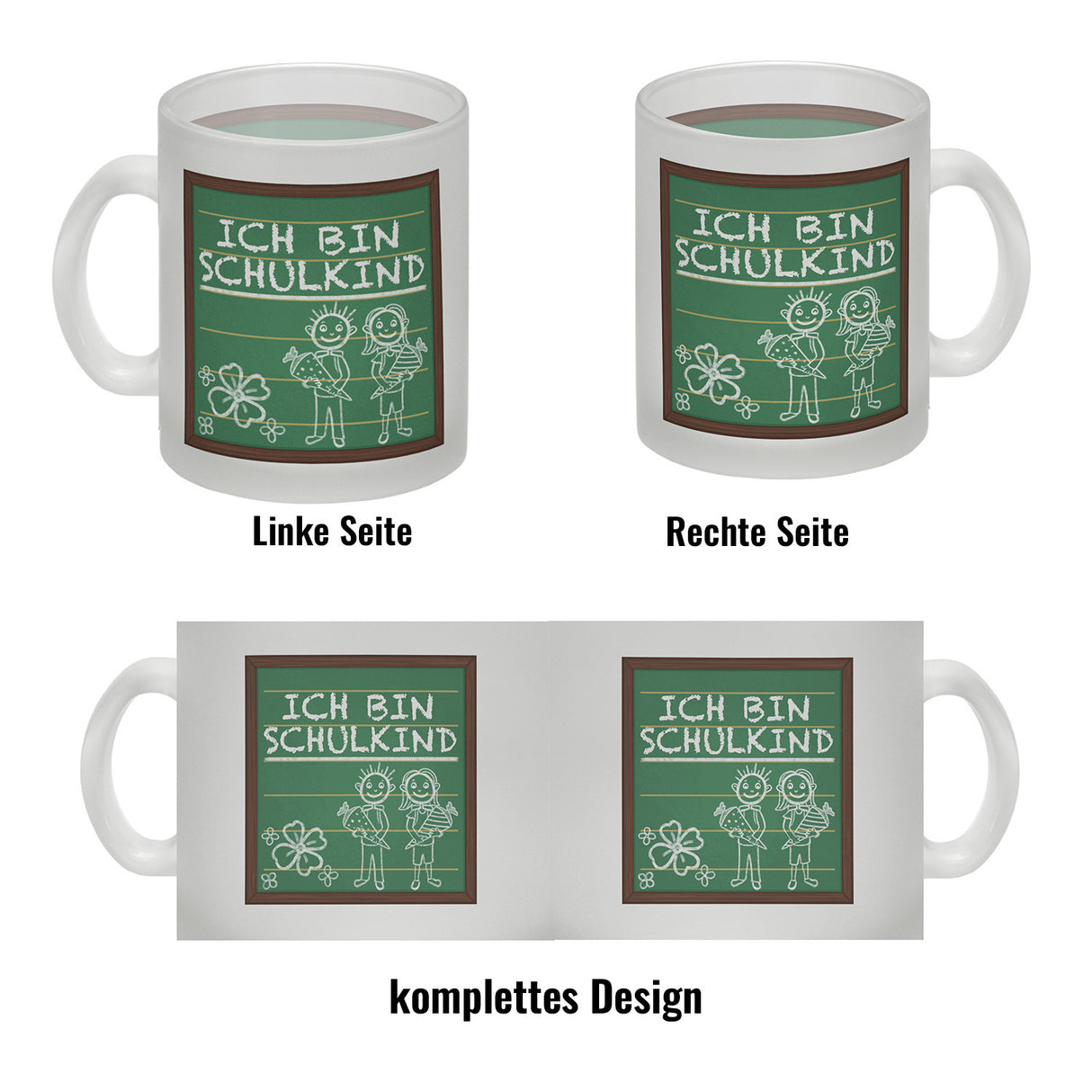 Ich bin Schulkind Kaffeebecher für die Einschulung im Tafellook