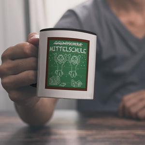 Mittelschule Kaffeebecher für die weiterführende Schule im Tafellook
