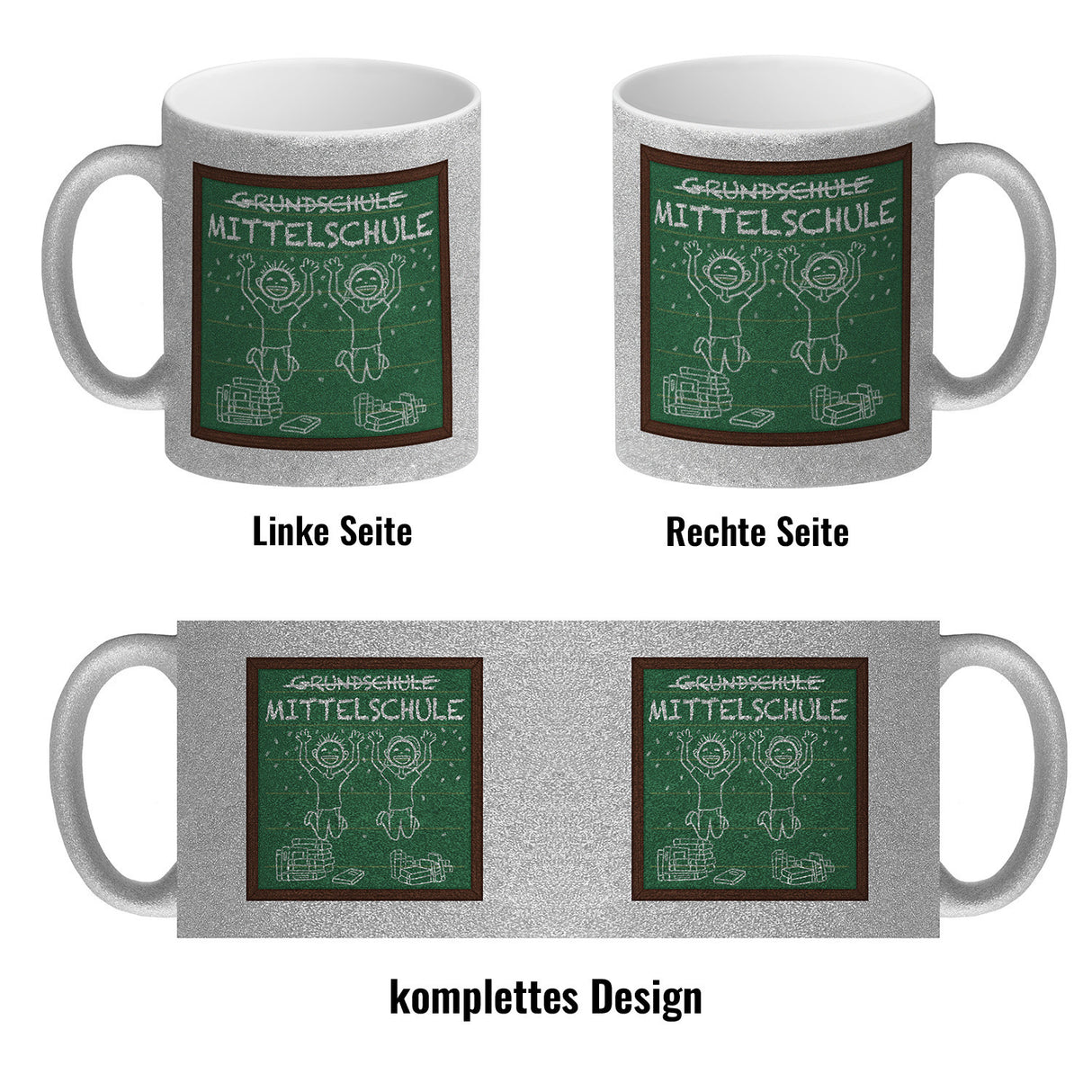 Mittelschule Kaffeebecher für die weiterführende Schule im Tafellook