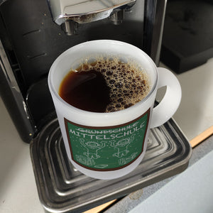 Mittelschule Kaffeebecher für die weiterführende Schule im Tafellook
