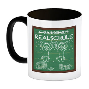 Realschule Kaffeebecher für die weiterführende Schule im Tafellook