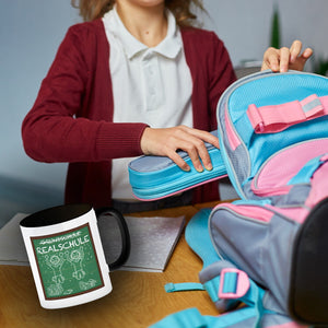 Realschule Kaffeebecher für die weiterführende Schule im Tafellook