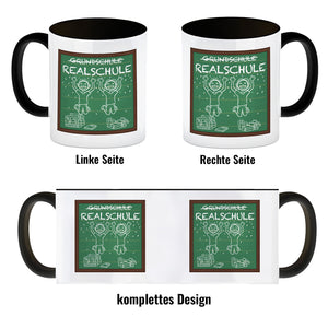 Realschule Kaffeebecher für die weiterführende Schule im Tafellook