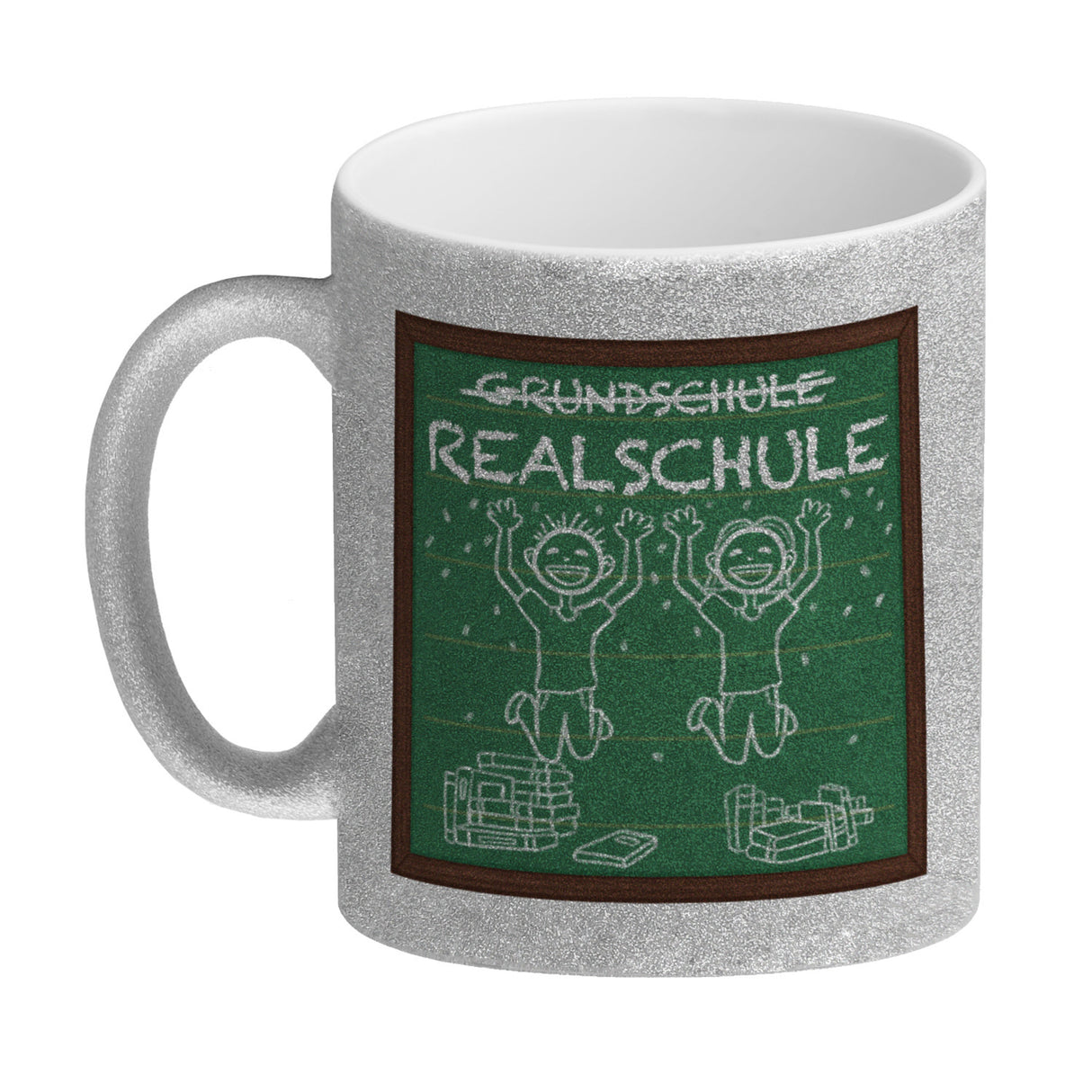 Realschule Kaffeebecher für die weiterführende Schule im Tafellook