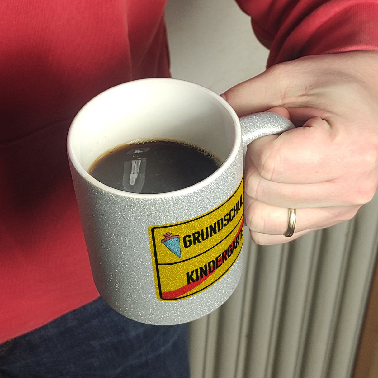 Grundschule Ortsschild Kaffeebecher zur Einschulung