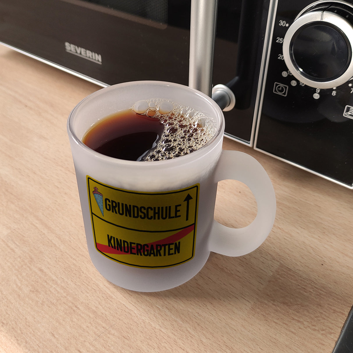 Grundschule Ortsschild Kaffeebecher zur Einschulung