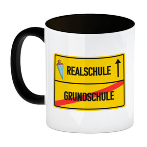 Realschule Ortsschild Kaffeebecher zur Einschulung