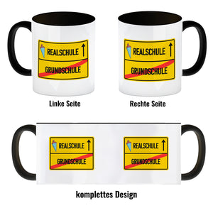 Realschule Ortsschild Kaffeebecher zur Einschulung