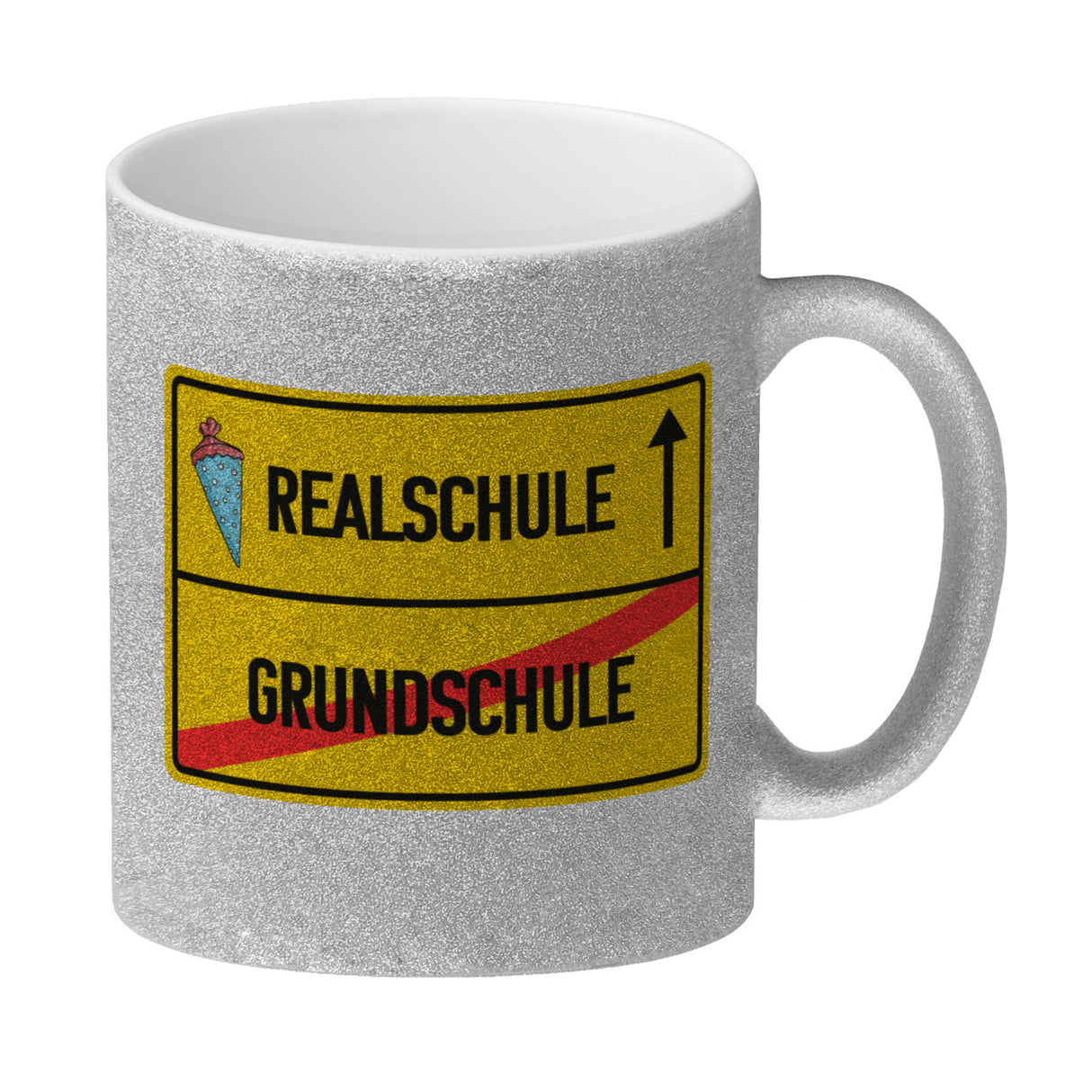 Realschule Ortsschild Kaffeebecher zur Einschulung