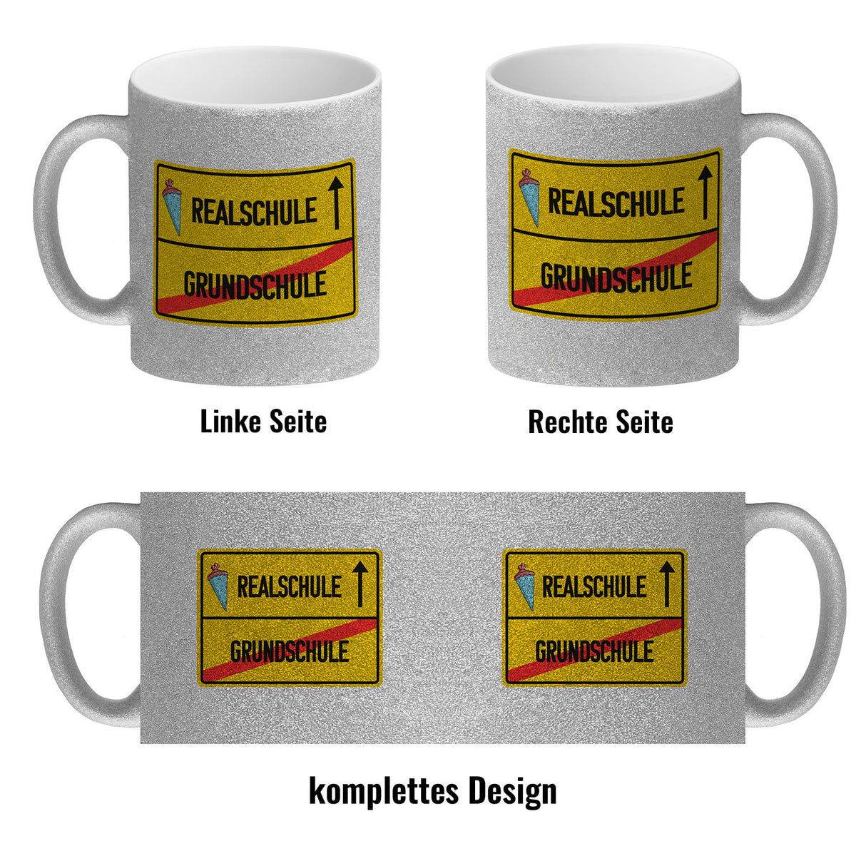 Realschule Ortsschild Kaffeebecher zur Einschulung