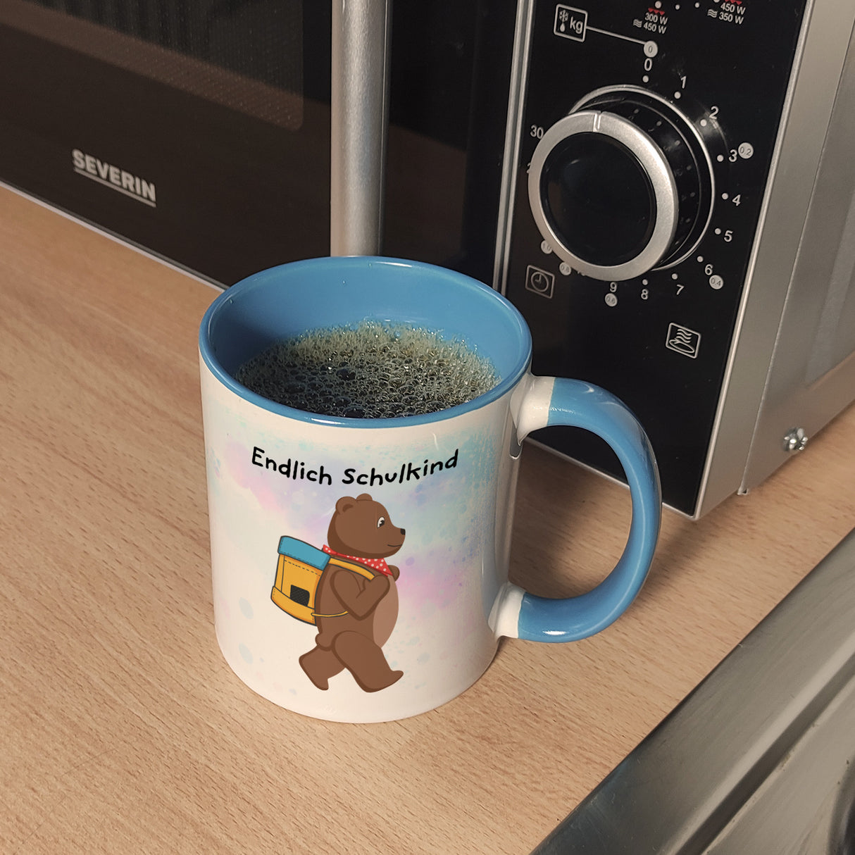 Endlich Schulkind Bär Kaffeebecher für die Einschulung