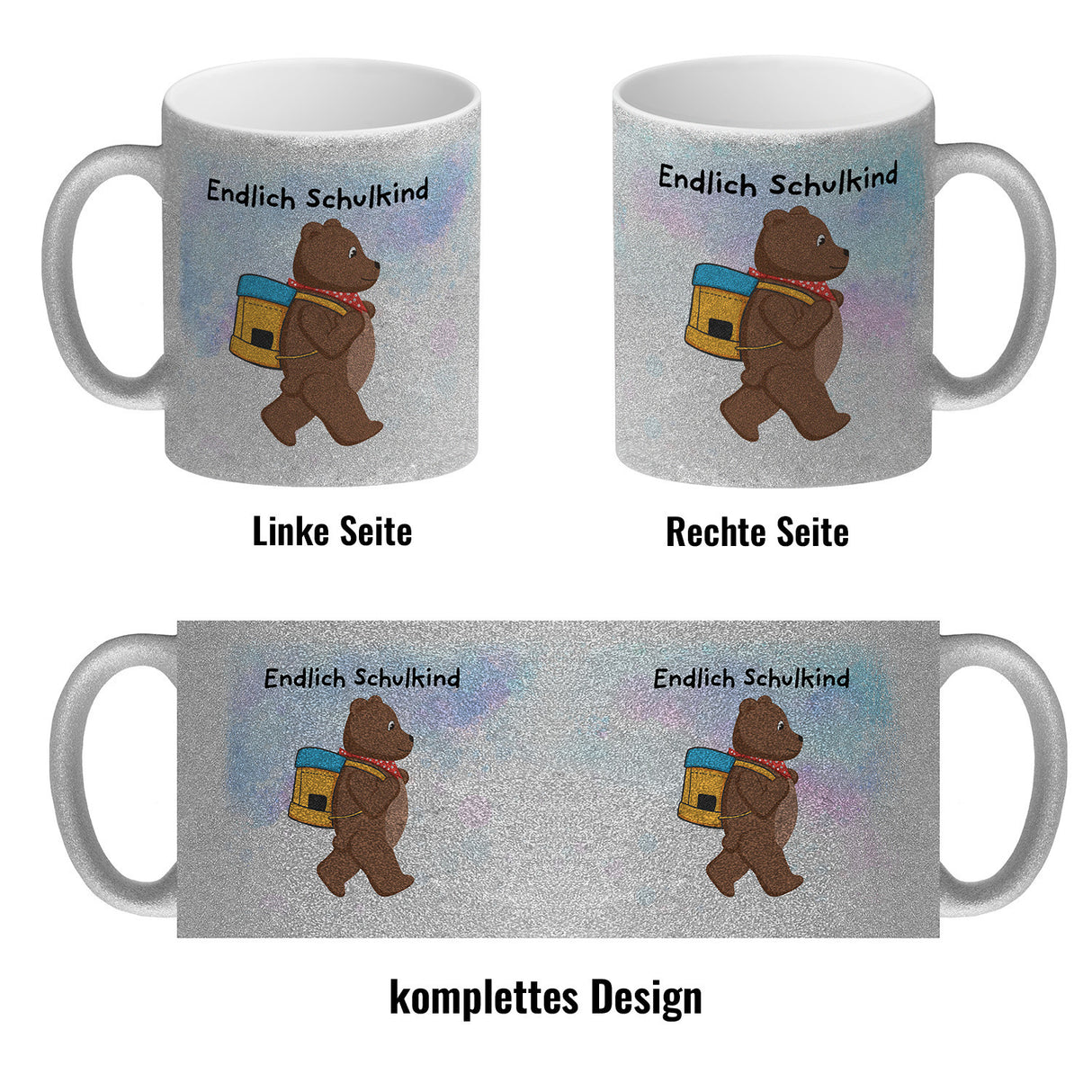 Endlich Schulkind Bär Kaffeebecher für die Einschulung