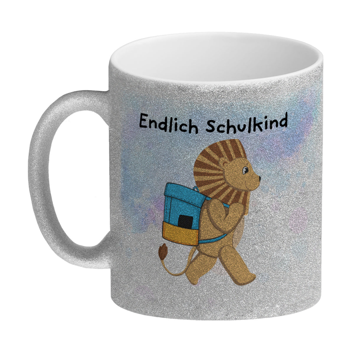 Endlich Schulkind Löwe Kaffeebecher für die Einschulung