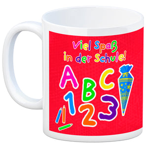 Viel Spaß in der Schule Kaffeebecher für die Einschulung