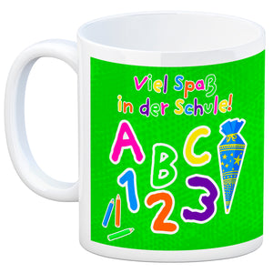 Viel Spaß in der Schule Kaffeebecher für die Einschulung