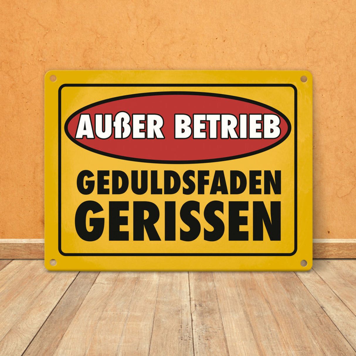 Außer Betrieb - Geduldsfaden gerissen Metallschild im Used-Look