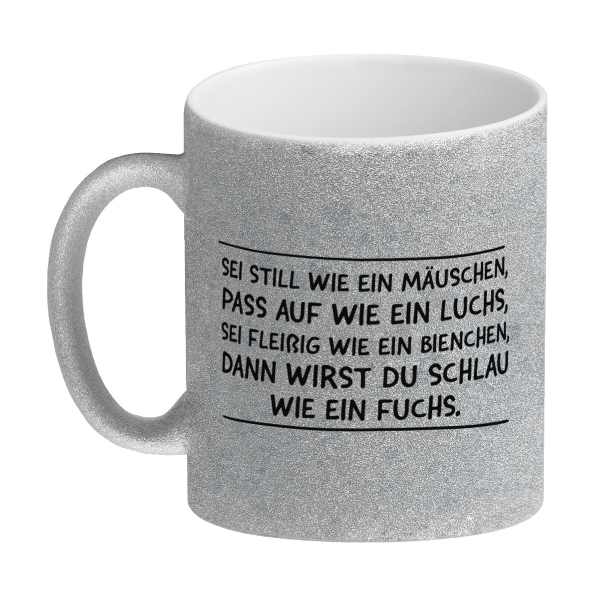 Schlauer Fuchs Kaffeebecher zur Einschulung mit Tiermotiv und Spruch