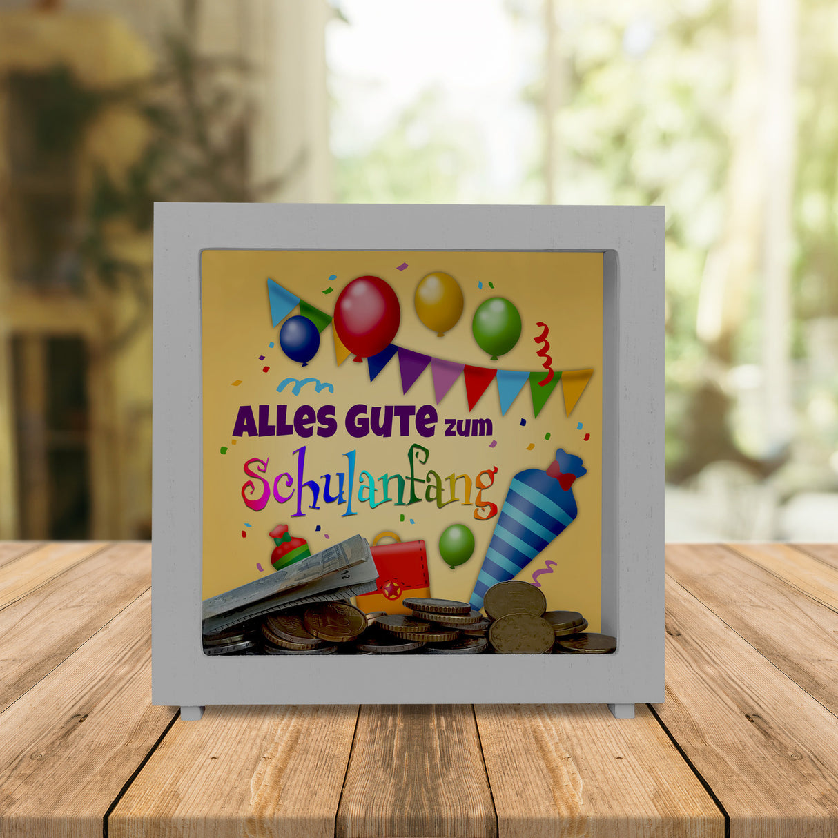 Alles Gute zum Schulanfang Spardose zur Einschulung