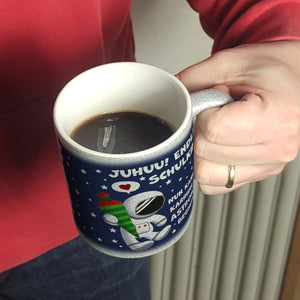 Juhuu endlich Schulkind Astronaut Kaffeebecher zur Einschulung