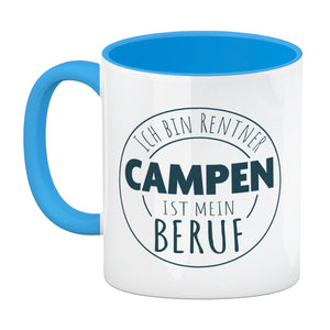 Ich bin Rentner Campen ist mein Beruf Kaffeebecher mit Wohnwagen