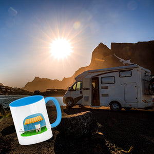 Ich bin Rentner Campen ist mein Beruf Kaffeebecher mit Wohnwagen