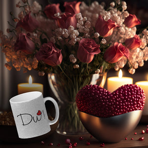 Du! schöner Kaffeebecher als Geschenk mit Herz
