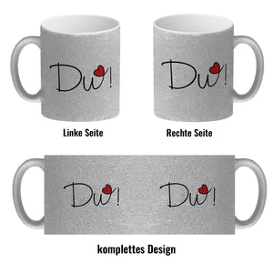 Du! schöner Kaffeebecher als Geschenk mit Herz