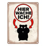 Vorsicht Hamster Metallschild mit Hamster Silhouette
