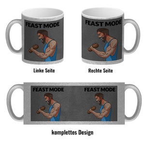 Feast Mode Kaffeebecher mit Bodybuilder Motiv