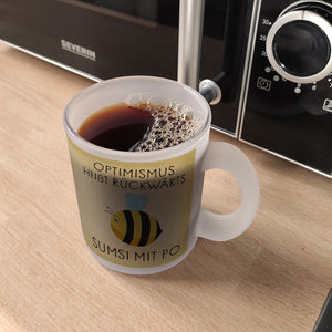 Optimismus heißt rückwärts Sumsi mit Po Biene Kaffeebecher mit Spruch