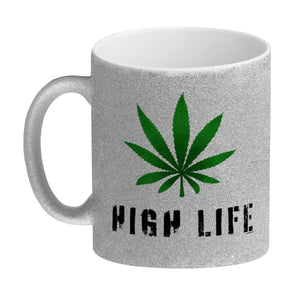 High Life Kaffeebecher mit Marihuanablatt