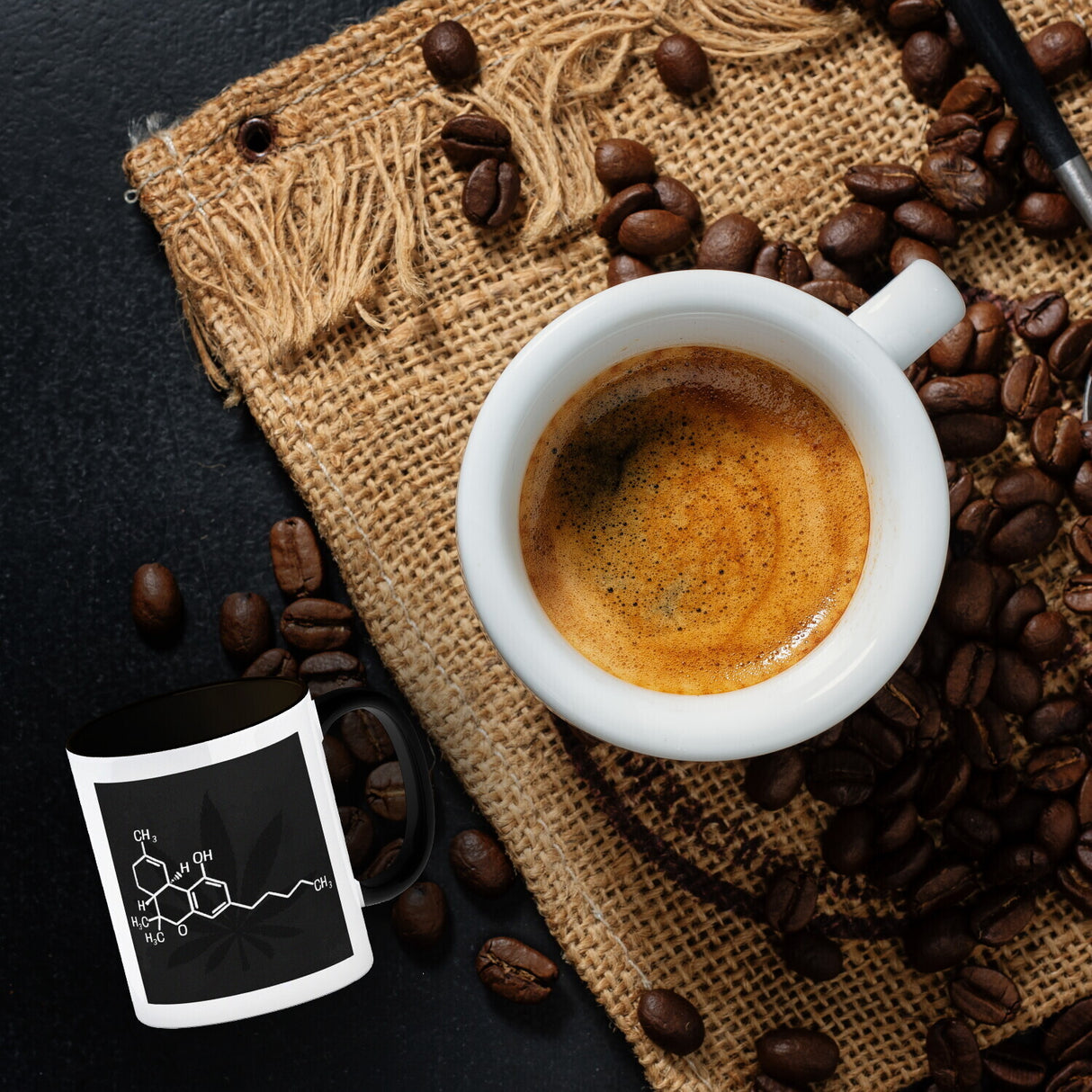 THC Molekül Kaffeebecher