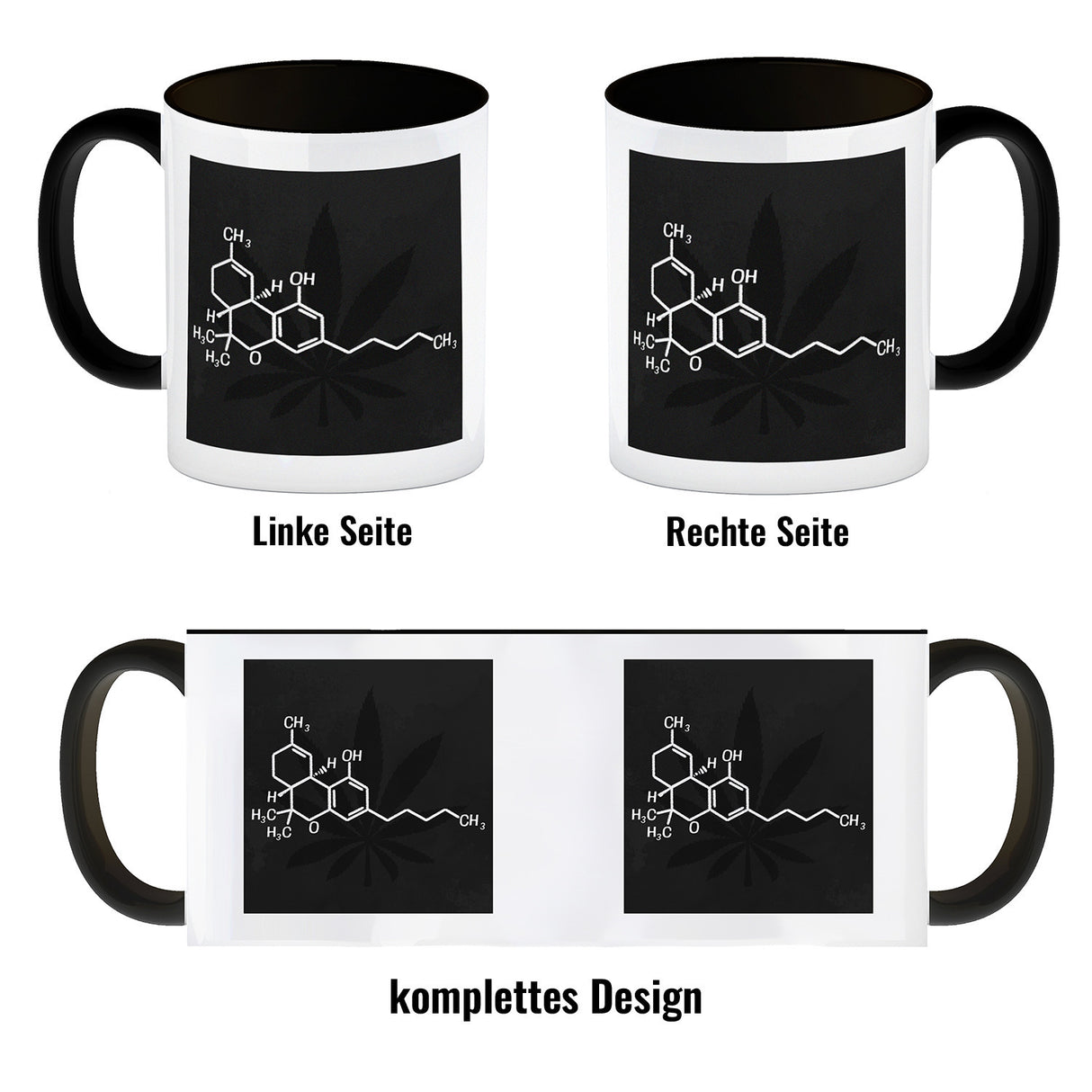 THC Molekül Kaffeebecher