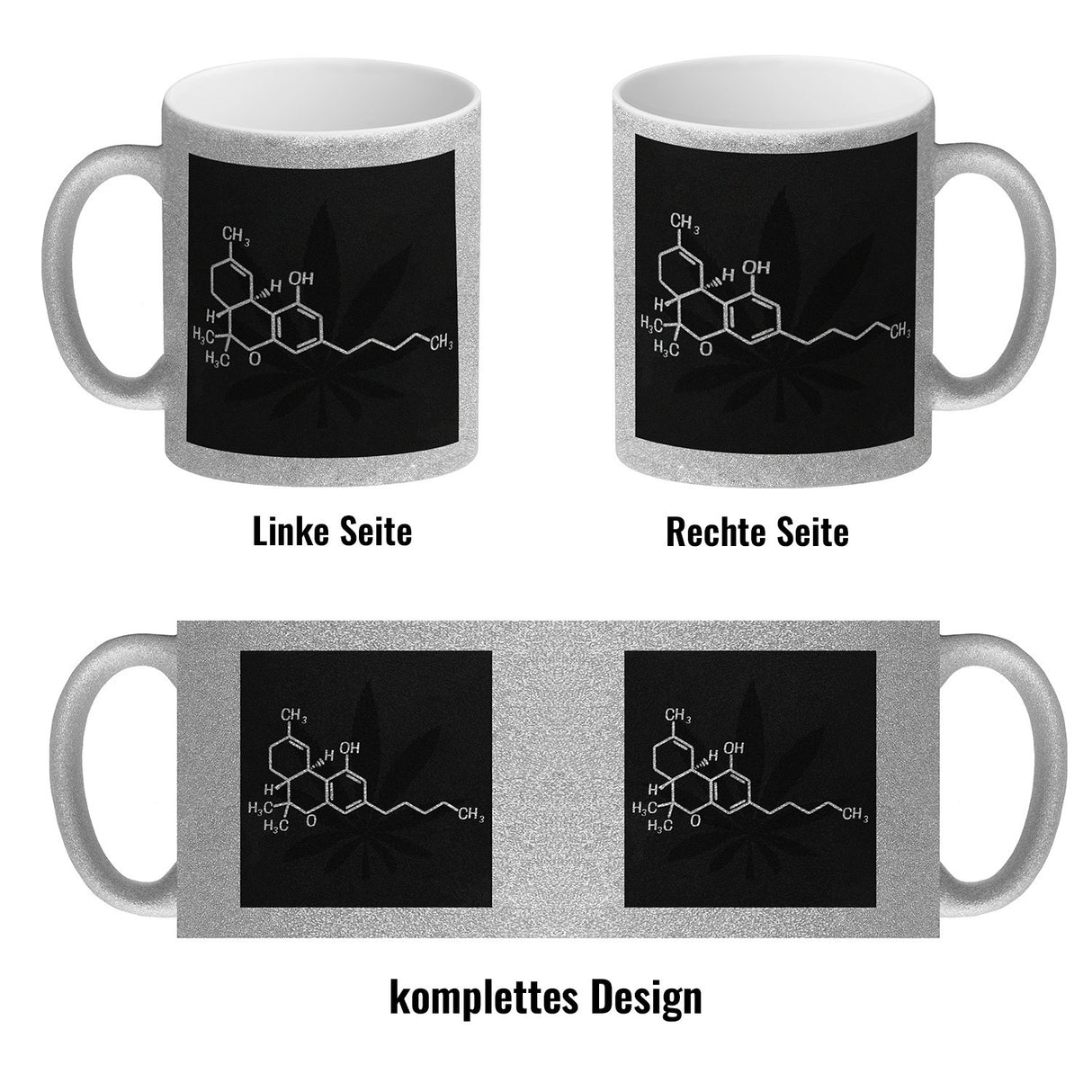 THC Molekül Kaffeebecher