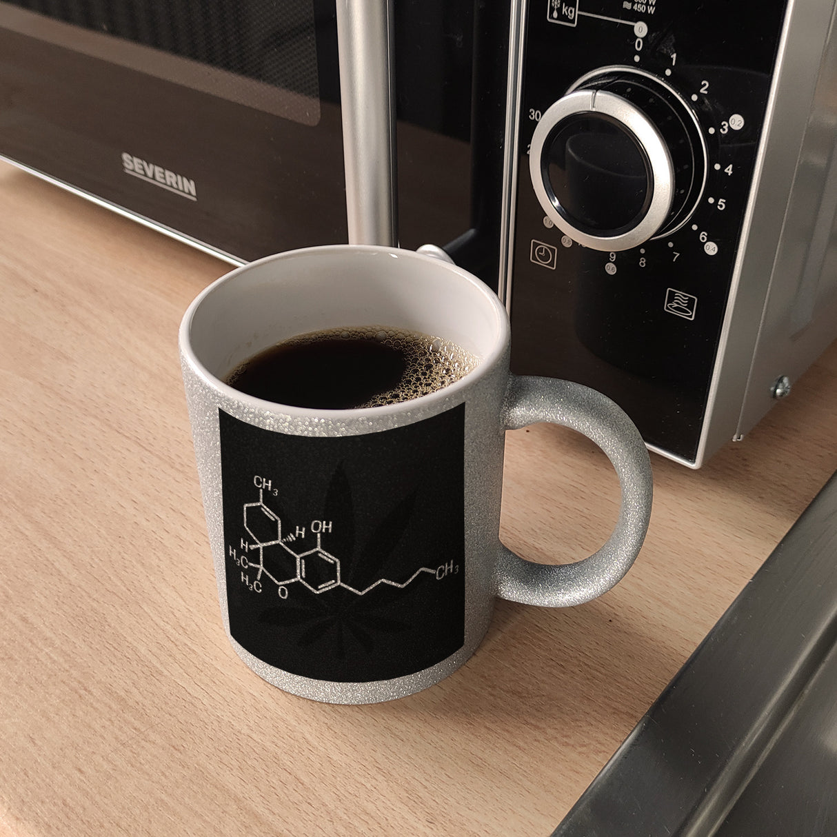 THC Molekül Kaffeebecher