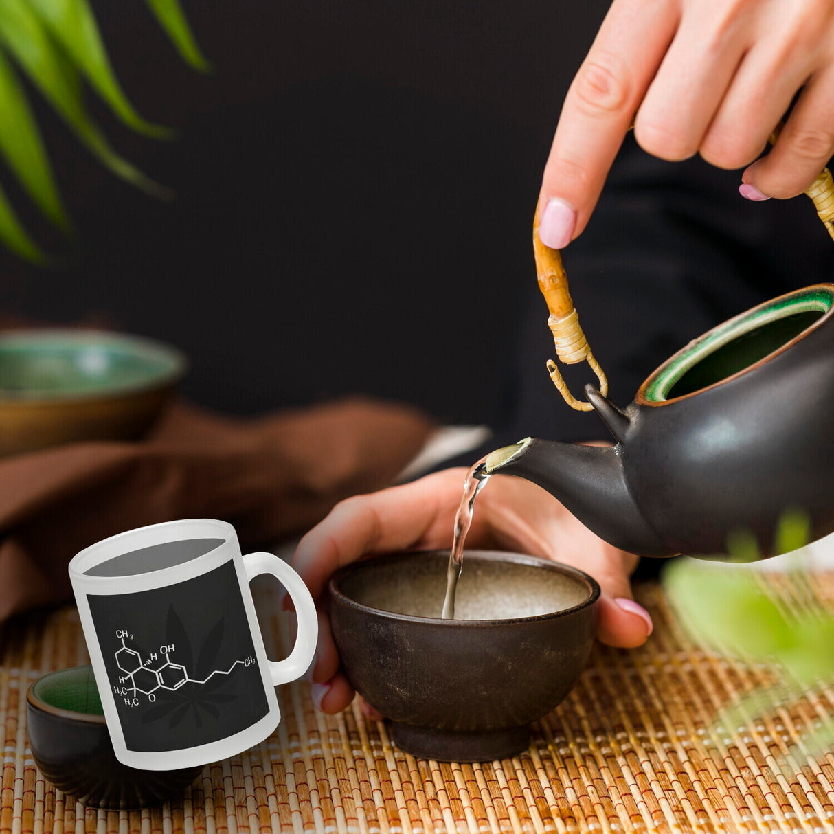 THC Molekül Kaffeebecher