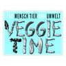 Veggie Time Gemüse Metallschild zum Thema Vegetarier