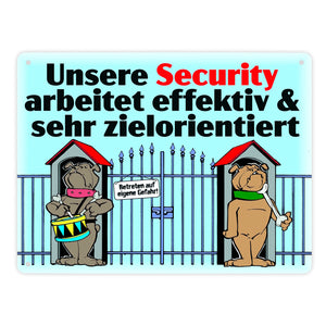 Wachhund Security Metallschild