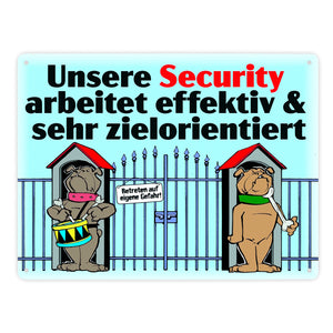 Wachhund Security Metallschild