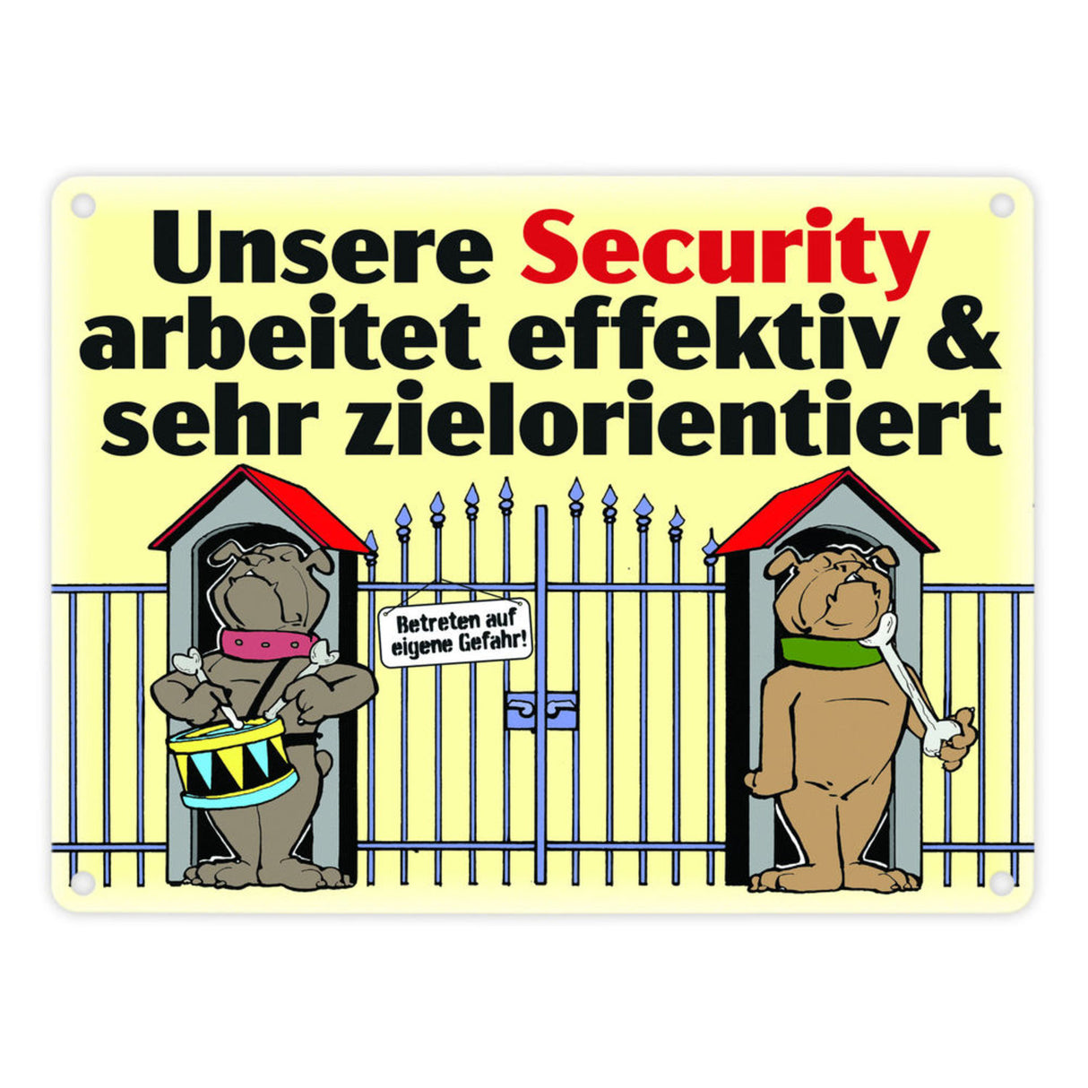 Wachhund Security Metallschild